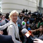 Ana Duato, tras declarar por el "caso Nummaria" en la Audiencia Nacional en 2016