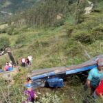 El vehículo, propiedad de la empresa R&amp;J, en el que viajaban cerca de 60 personas salió de la localidad de Chuquizongo, centro poblado de Usquil (Perú)