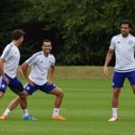 Pedro Rodríguez se entrenó hoy por primera vez con sus nuevos compañeros del Chelsea