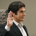 El mago David Copperfield, durante el juicio