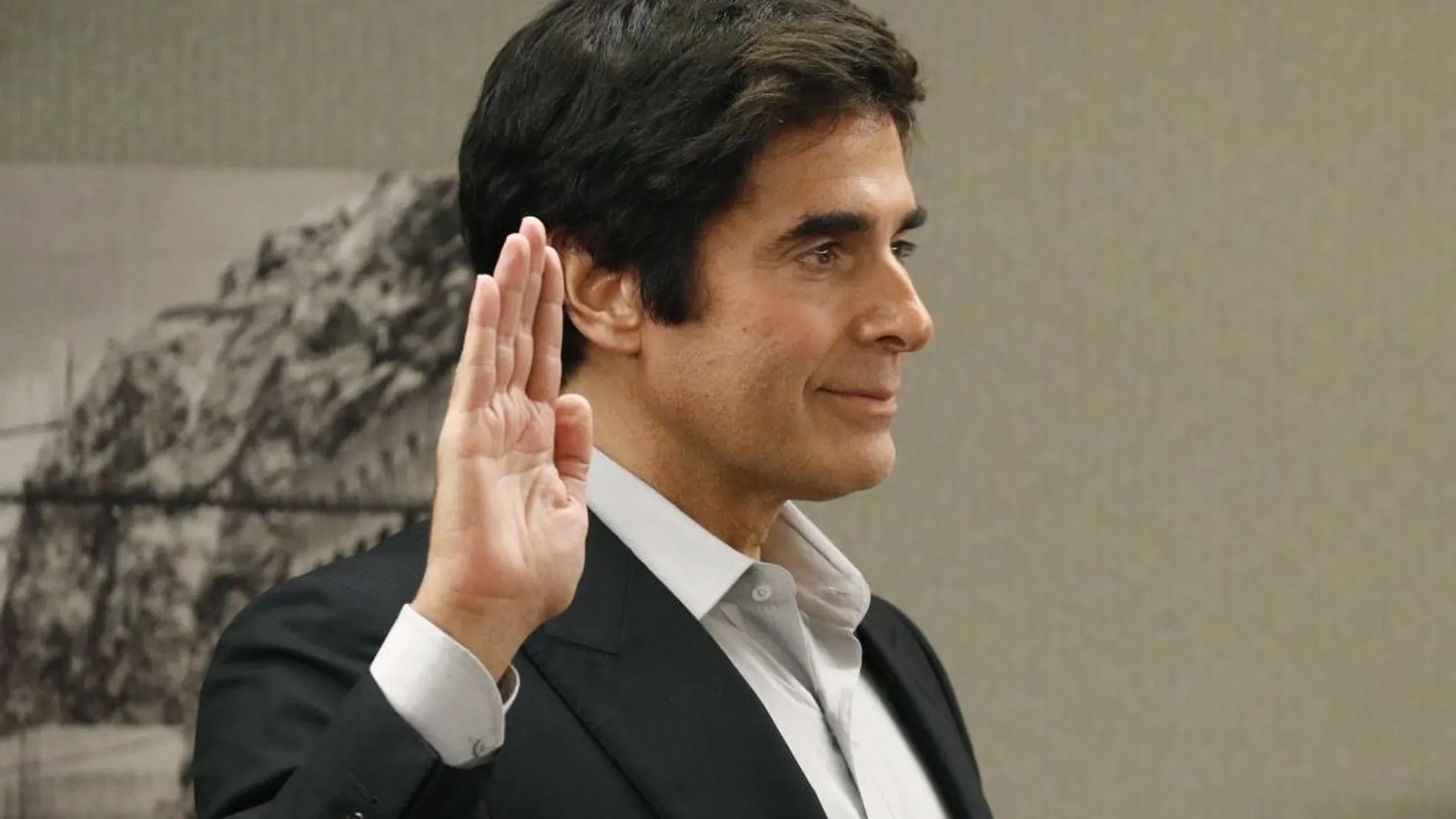 El mago David Copperfield, durante el juicio