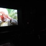 Un momento del estreno de «Por la gracia de Luis», un documental sobre su obra dirigido por García Sánchez, en la sala Berlanga