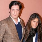 Luis Medina y Paula a la salida de un restaurante