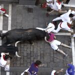 Un toro adelantado de la manada ha creado numerosas ocasiones de peligro