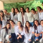 Jóvenes voluntarias de Trechel durante su estancia en Hungría