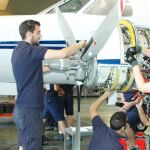 Alumnos de uno de los cursos de Faasa, empresa del sector aeronáutico