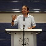 El secretario general de Podemos, Pablo Iglesias