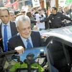 José Antonio Griñán, durante la pitada protagonizada por funcionarios el pasado 22 de octubre en Jaén