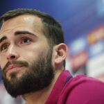 El defensa español del FC. Barcelona, Aleix Vidal