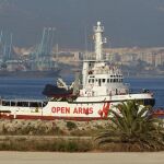 El barco Open Arms en el puerto de Algeciras