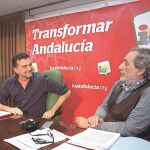 José Chamizo, a la derecha, asesoró a IULV-CA, que lidera Antonio Maíllo, en las pasadas autonómicas