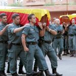 Un momento del funeral, celebrado en Logroño, de los dos guardias civiles asesinados en Afganistánlien