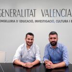 Vicent Marzà y Pere Fuset en la Conselleria de Educación