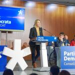 La actual presidenta del PDeCat, Neus Munté, ayer durante la Convención Municipalista en Castelldefels/ PdeCat