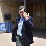 Jaume Matas a su salida de la sede de la Escuela Balear de la Administración Pública (EBAP) de Palma tras asistir a la presentación de las conclusiones del juicio del caso Nóos