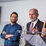 Andrea García, Vicent Marzà, el rector de la Universitat de València, Esteban Morcillo y Carmen Montón