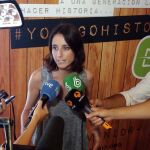 La vicesecretaria general de Estudios y Programas del Partido Popular, Andrea Levy en el campus de NNGG de hoy.