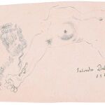 Dos de los dibujos que aparecerán el próximo 10 de mayo en la subasta organizada por La Suite en Barcelona. En ambos parece evidente la sombra de Luis Buñuel, uno de los mejores amigos del joven Dalí