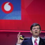 El CEO de Vodafone, Vittorio Colao, durante la primera jornada del MWC (Mobile World Congress)