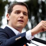 El líder de Ciudadanos, Albert Rivera, durante una intervención en el I Encuentro Nacional de la formación naranja