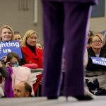 Un momento del mitin de Hillary Clinton en Hampto