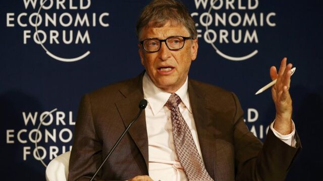 El cofundador de Microsoft, Bill Gates, en su reciente conferencia en el Foro de Davos