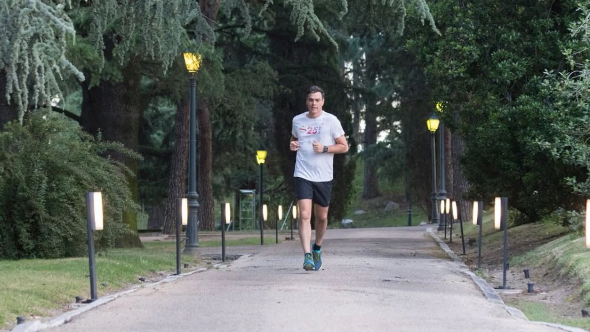 Pedro Sánchez, en su carrera matinal