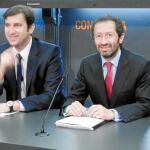 MARC INGLA (dcha.) aspira a presidir el Barça y tiene en su amigo Soriano a uno de sus hombres fuertes y responsable del área económica