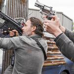 El actor Andrew Lincoln (Rick Grimes) y la intérprete Lauren Cohan (Maggie), que abandonará la serie