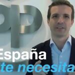 Imagen del vídeo publicado hoy por Pablo Casado