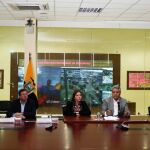 El presidente de Ecuador, Lenín Moreno, en rueda de prensa explicando el asesinato de los periodistas