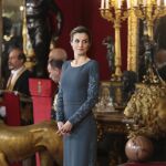 La Reina Letizia durante la Pascua Militar en el Palacio Real