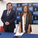 Presentación de la I Feria Internacional del Vino de Castilla y León por parte de la consejera Milagros Marcos y el representante del Ayuntamiento de Burgos, Salvador de Foronda