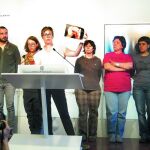 Las diputadas de la CUP, Reguant y Vehí, durante la rueda de prensa del pasado martes en la que cargaron contra los Mossos