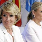 Esperanza Aguirre y Cristina Cifuentes, ayer, durante el Comité Ejecutivo Regional