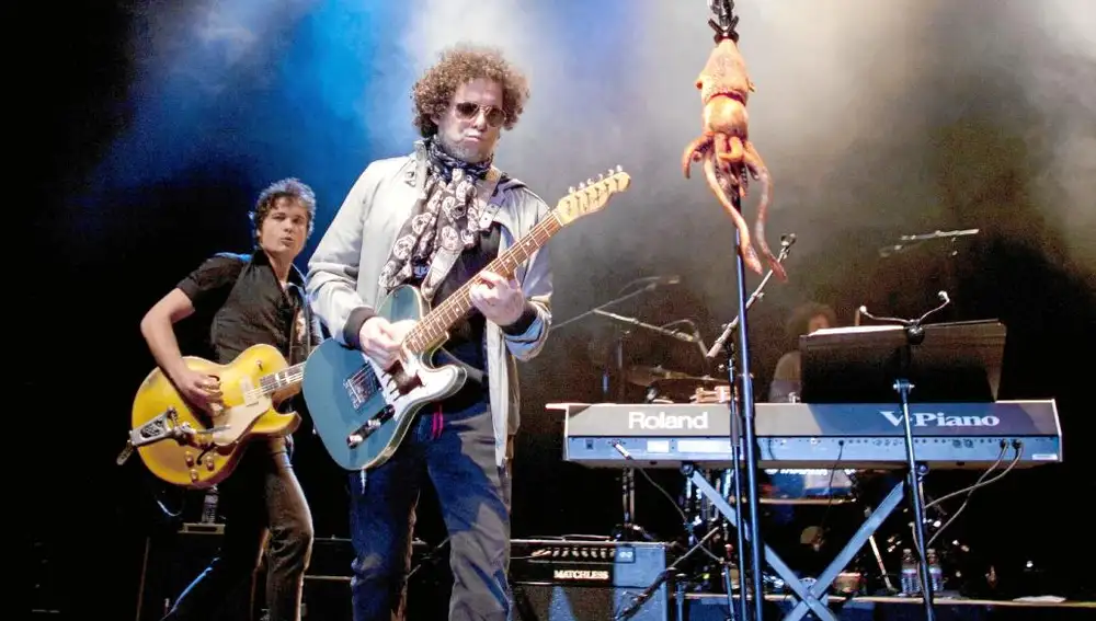 Andrés Calamaro en acción.