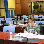 Miembros de la comisión de investigación de formación, en su sesión de trabajo de ayer