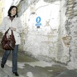 Sinde, en la visita a las obras del Palacio de la Aduana, futuro Museo de Bellas Artes de Málaga