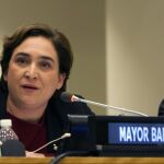 La alcadesa de Barcelona, Ada Colau, participa hoy lunes 16 de mayo de 2016, de la reunión preparatoria de la cumbre Hábitat III de la ONU