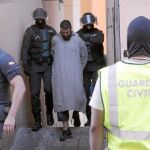 Imagen de archivo de un detenido durante una de las operaciones de la Guardia Civil en Melilla contra el yihadismo