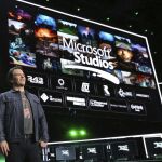 Phil Spencer, jefe de videojuegos de Microsoft, durante la presentación de las novedades en la feria E3 / AP