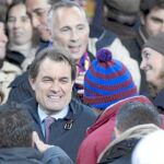Artur Mas, el futuro presidente de la Generalitat, presenció el partido desde la grada, no desde el palco