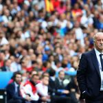 El seleccionador español de fútbol, Vicente del Bosque, durante el partido