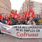 Los empleados de Cofrusa se manifestaron ayer en San Esteban