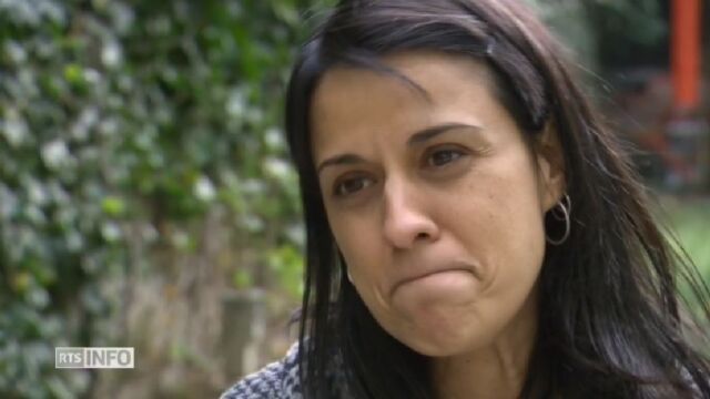 La exdiputada de la CUP Anna Gabriel durante su entrevista en RTS