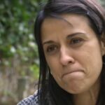 La exdiputada de la CUP Anna Gabriel durante su entrevista en RTS