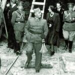 Franco visitando las obras del Valle de los Caídos