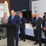 El alcalde de León, Antonio Silván, durante su intervención en la Feria Internacional de Muestras de Asturias, celebrada en Gijón