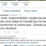 El consejero de Educación de Puig tuiteó a favor de la independencia