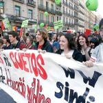 En la imagen, otra protesta del sector educativo contra los recortes